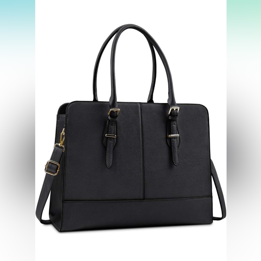 Leather Work Tote Fits 15.6 Inch Laptop